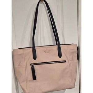 Kate Spade Chelsea Medium Tote Bag Blush Pink Nylon Black Trim WKR00562
